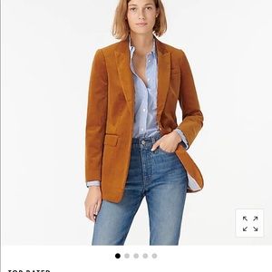 J Crew NWOT Long Parke Corduroy Blazer